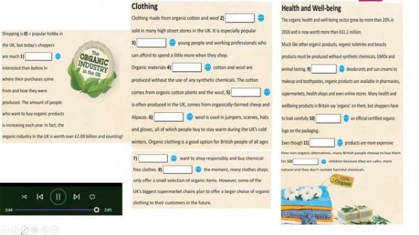 6 The organic industry in the Uk GRADE 10