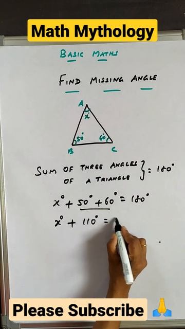 How to find the missing Angle in a triangle using simple way.#seethamathstuitioncentre смотреть онлайн