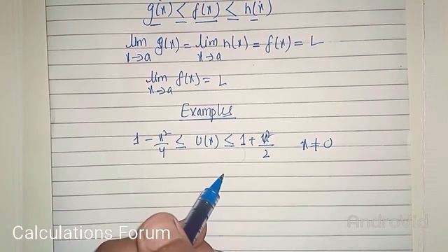 5. Squeeze Theorem (Sandwich Theorem) | #Limits | Differential Calculus | #2020 | Calculations Foru