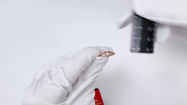 Золотое кольцо ТД Эстет с фианитом 01К110209 смотреть онлайн
