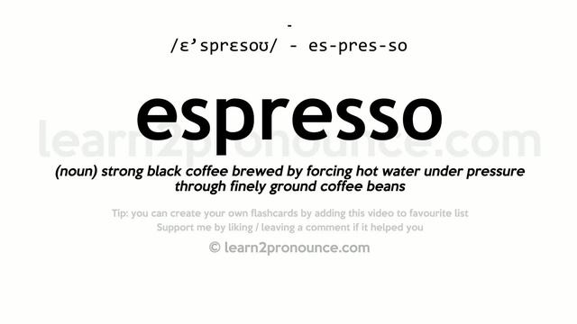 Pronunciation of Espresso | Definition of Espresso смотреть онлайн