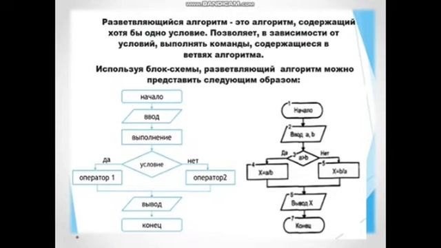 Программирование алгоритма 7 класс смотреть онлайн