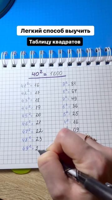 Легкий способ выучить таблицу квадратов смотреть онлайн