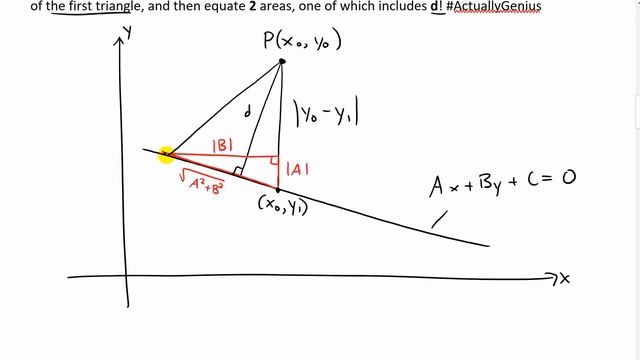 Point-To-Line Distance Formula: Geometric Proof #2 смотреть онлайн