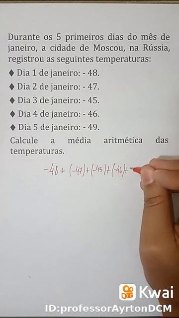 #Shorts | ⭐ Qual A Média Aritmética? @AyrtonCastroMachado