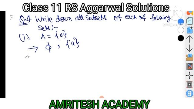 Question : 3 and 4 Exercise 1C Sets Class 11 RS Aggarwal Book Solutions смотреть онлайн