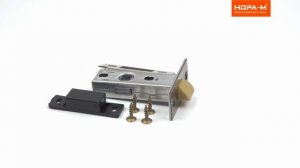 Защелка дверная НОРА М С 45П с пластиковым ригелем   Старая бронза