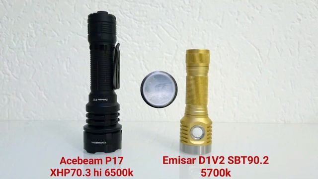 Acebeam P17 XHP70.3 Hi 6500k Beamshot Comparison In Turbo