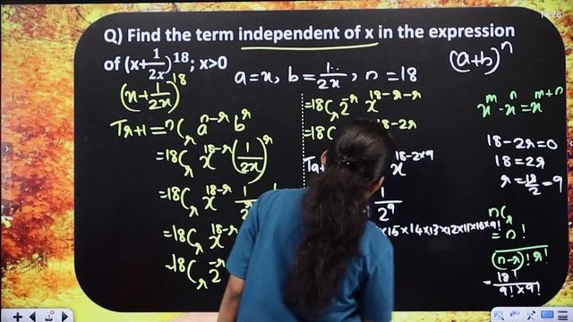 Plus One | Maths | Term Independent Of X | Binomial Theorem | Exam Winner |