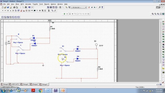 F=A+BC by diode logic смотреть онлайн