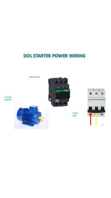 DOL STARTER POWER WIRING WITH MOTOR| ELECTRICAL SHORTS| SHORTS VIDEO смотреть онлайн