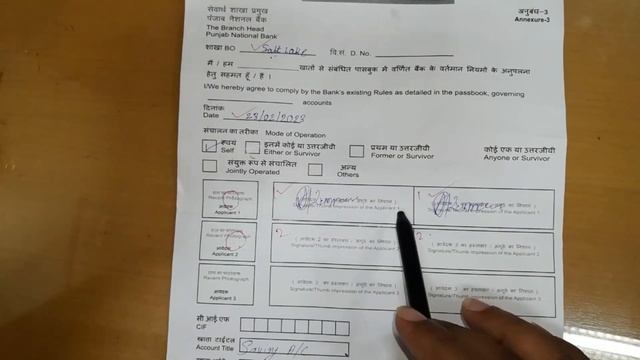 Live Demo of Filling Punjab National Bank specimen signature Change Application Form 2023 смотреть онлайн