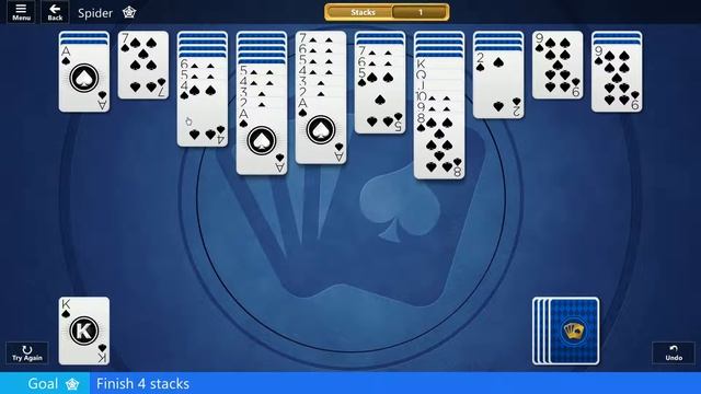 ᗇ SPIDER SOLITAIRE 30 April 2019 - Microsoft Solitaire Collection (finish 4 stacks) смотреть онлайн