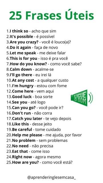 25 FRASES ÚTEIS EM INGLÊS смотреть онлайн