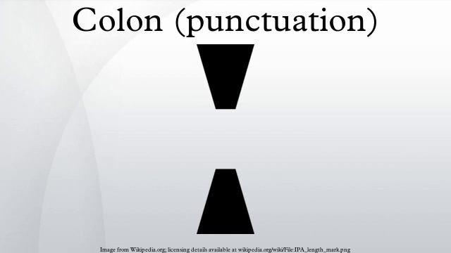 Colon (punctuation)