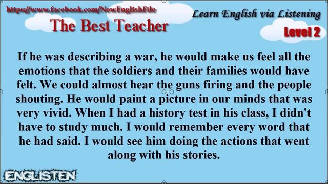 The Best Teacher Learn English via Listening Level 2 Unit 33 смотреть онлайн