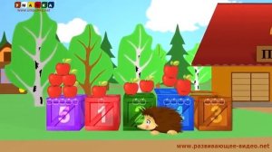 Ёжик Жека   Обучающий мультик   считаем десятками