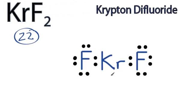 KrF2 Lewis Structure: How To Draw The Lewis Structure For KrF2 (Krypton Difluoride)