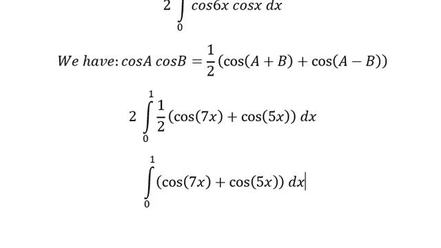 Calculus Help: Integral 2 ∫ From 0 to 1 cos6x cosx dx - Techniques - Solutions - Trigonometry смотреть онлайн
