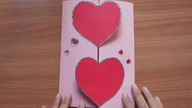 Яркая открытка на 14 февраля или 8 марта! Подарок Любимой! Маме! Поделки своими руками! смотреть онлайн