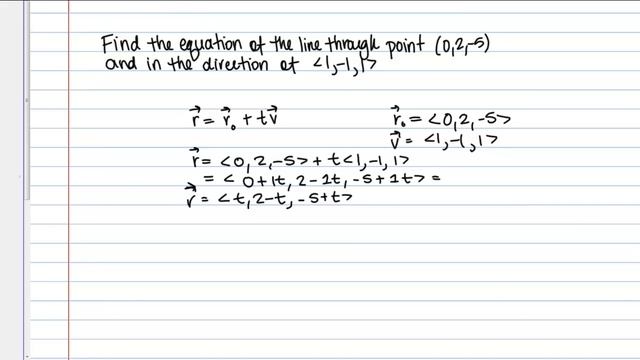 Equation of a Line in Space, Examples смотреть онлайн