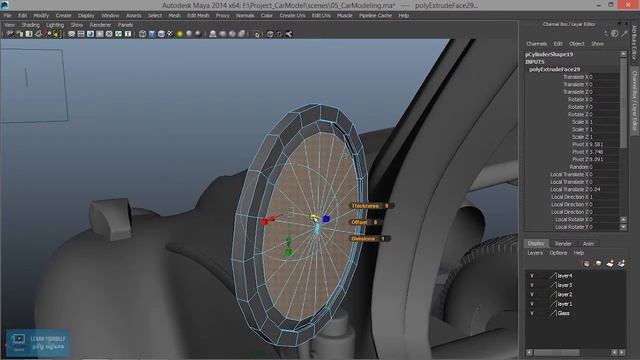 Car Modeling - Side mirror in Maya - Lesson 30/41 Tamil Tutorial смотреть онлайн
