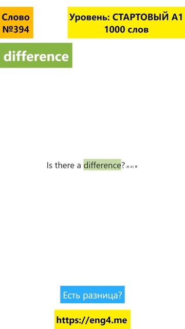 Учим английское слово difference, предложения с difference #shorts смотреть онлайн
