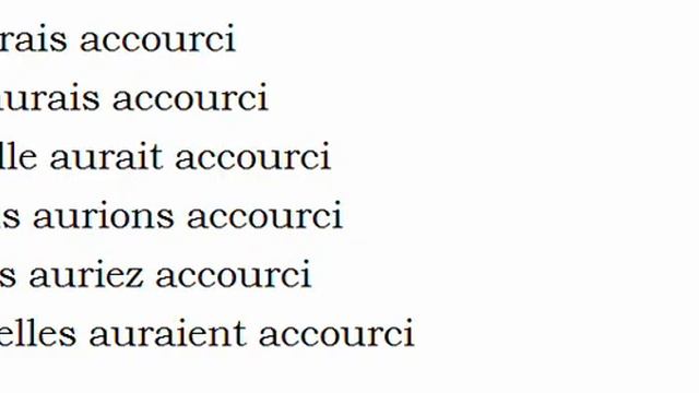 Изучение французского языка = Спряжение глаголов = Accourcir смотреть онлайн