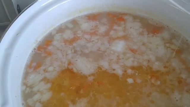 Пшённый суп с капустой и зелёным горошком. смотреть онлайн