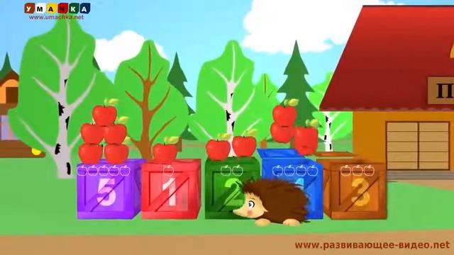 Ёжик Жека   Обучающий мультик   считаем десятками