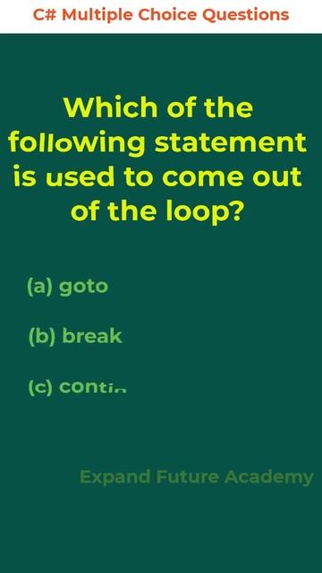 C# Multiple Choice Question - 047 - Expand Future Academy #Shorts #CSharp #Dotnet #Programming смотреть онлайн
