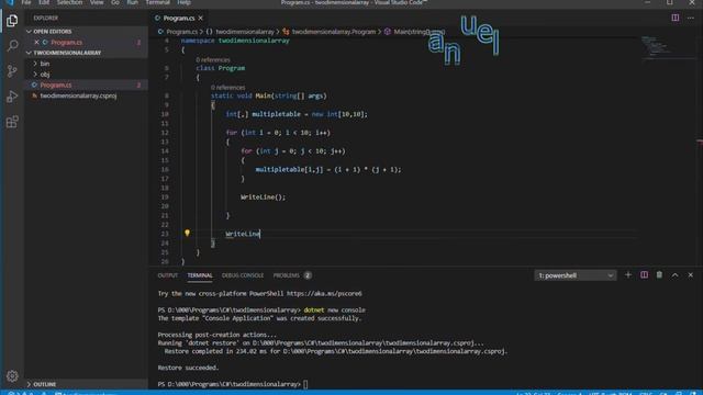 C# & .NET Core - 16. Two - Dimensional Array ( Multiplication Table 1 - 100 ) смотреть онлайн