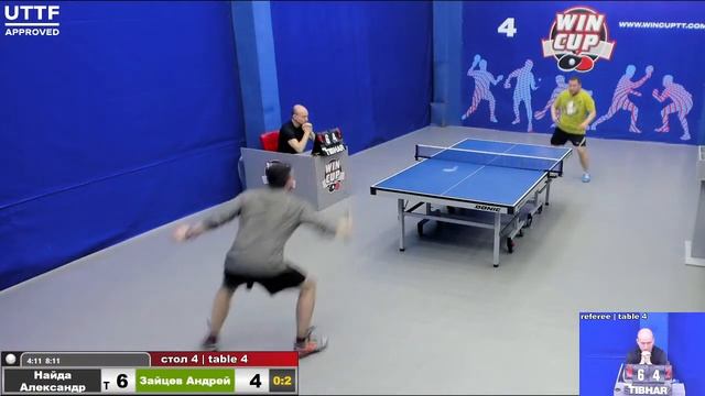 15:00 Найда Александр 3-2 Зайцев Андрей стол 4 Юг-3 25.04.21 смотреть онлайн