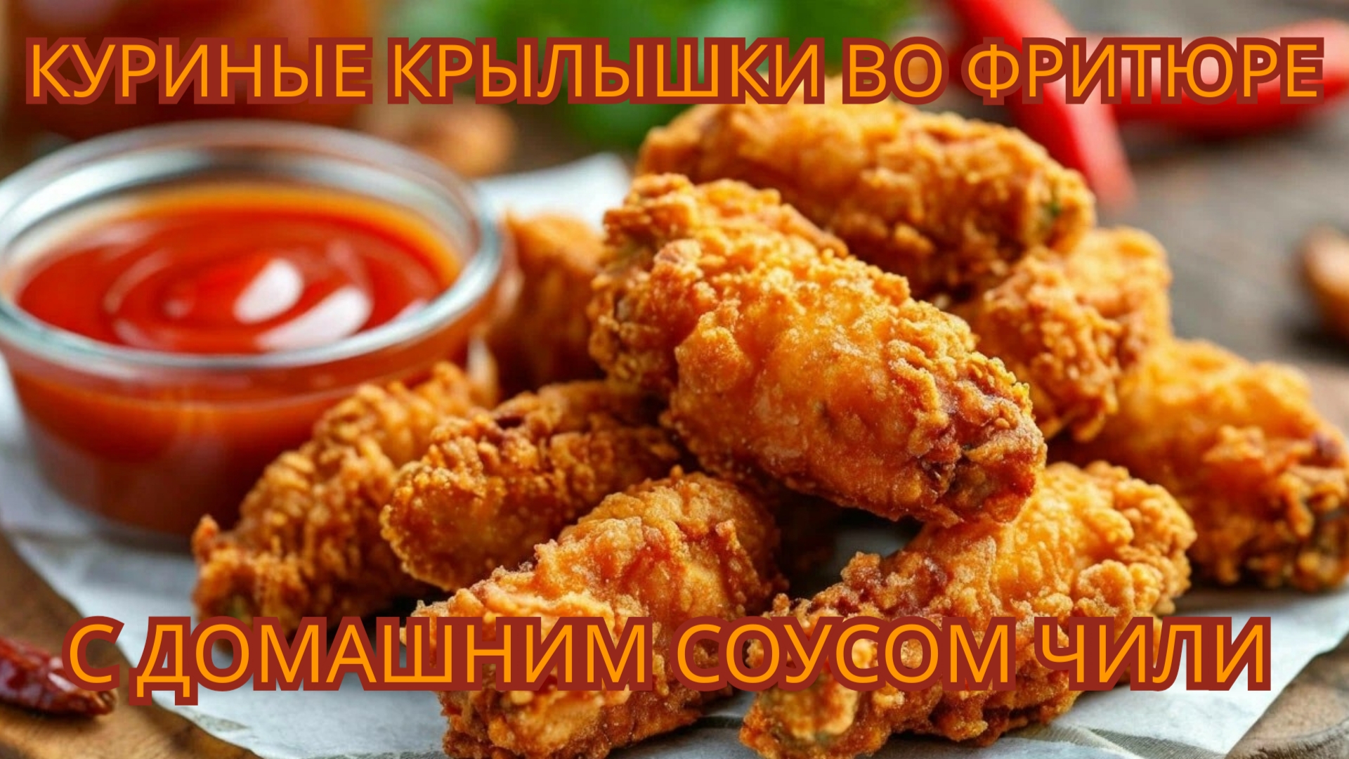 ВКУСНЕЙШИЕ КУРИНЫЕ КРЫЛЫШКИ ВО ФРИТЮРЕ С ДОМАШНИМ СОУСОМ ЧИЛИ!!!