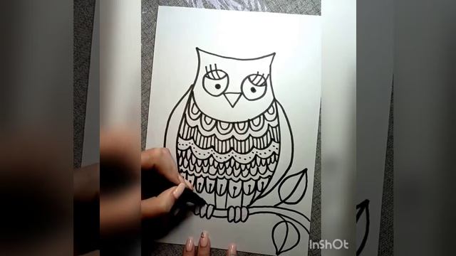 Рисуем филина смотреть онлайн