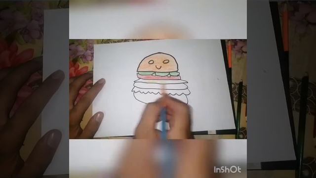 How To Draw A Cheeseburger - Preschool Как нарисовать чизбургер - дошкольное учреждение смотреть онлайн