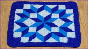 Узор для коврика тунисским крючком. Часть 2.