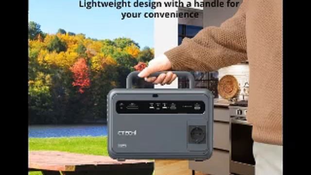 CTECHi GT600 600W 384Wh Portable Power Station, LiFePO4 Battery Solar Generator EU9.NL смотреть онлайн