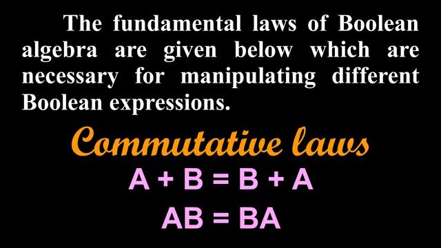 Laws and Theorems of Boolean Algebra-Commutative Law, Associative Law, Distributive Law смотреть онлайн