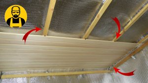 Потолок в бане. Монтаж и утепление потолка!