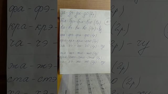 Упражнение 24. Артикуляция (слоги). Дистанционные уроки по вокалу и сольфеджио. смотреть онлайн