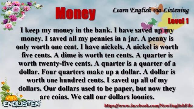 Money Learn English via Listening Level 1 Unit 60 смотреть онлайн