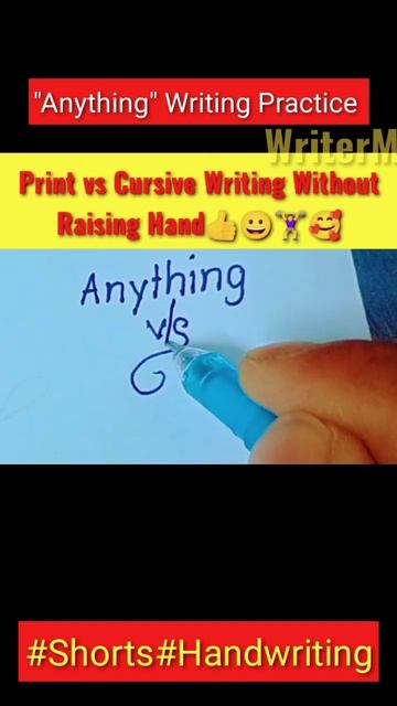 How to write print vs cursive 'Anything' writing without raising hand | #shorts practice #writerm43 смотреть онлайн