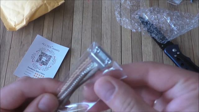 Посылка с Aliexpress.Кожаный женский браслет. смотреть онлайн