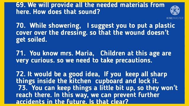 OET SPEAKING/LEARN THESE  46 -100 SENTENCES IN OET SPEAKING PART 2/OET SPEAKING And Writing.