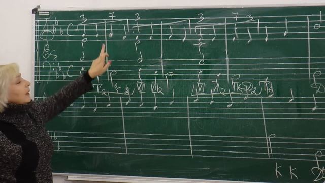 Гармонизация мелодии с диатоническими секвенциями (Алексеев 252)  1 предложение.