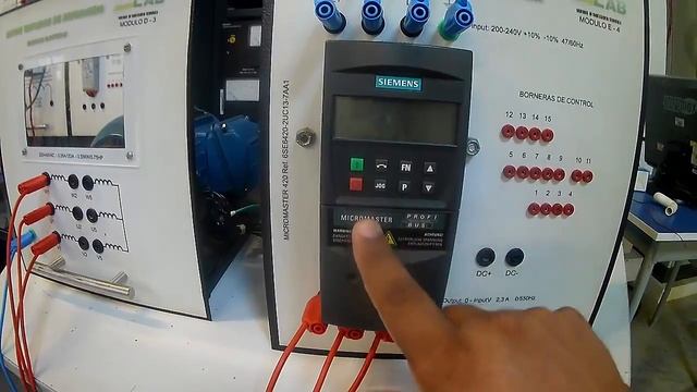 PROGRAMACION BASICA VARIADOR FRECUENCIA SIEMENS 420 Y CONTROL CON TECLADO BOP