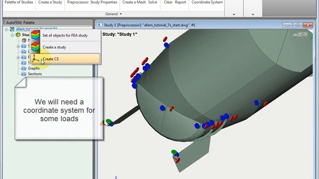 Stress analysis of shell structure using AutoFEM Static Finite Element Analysis (tutorial, English) смотреть онлайн