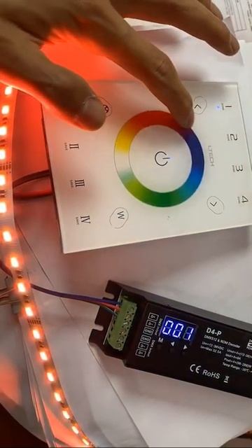 Test UX8 DMX panel and RGBW D4-P Decoder compatibility work with 4in1 LED strip lights смотреть онлайн