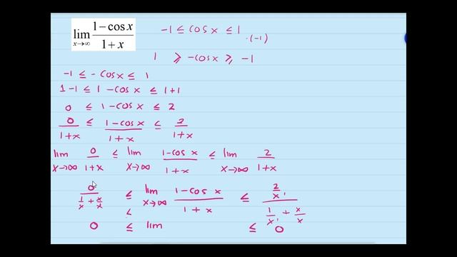Contoh Soal Limit Fungsi Trigonimetri Menuju Tak Hingga Dengan Teorema Limit Apit.PArt 2 смотреть онлайн
